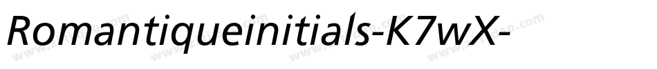 Romantiqueinitials-K7wX字体转换