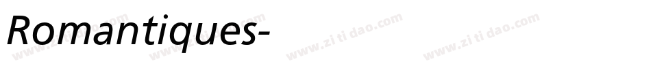 Romantiques字体转换