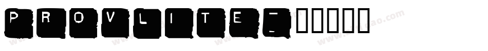 ProvLite字体转换