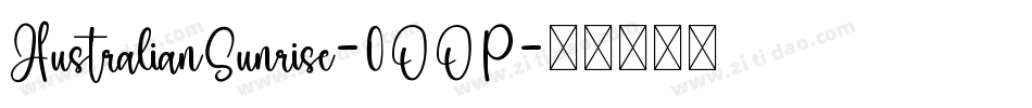 AustralianSunrise-0OOP字体转换