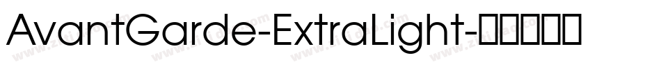 AvantGarde-ExtraLight字体转换