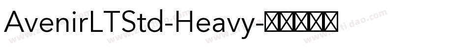 AvenirLTStd-Heavy字体转换