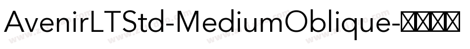 AvenirLTStd-MediumOblique字体转换