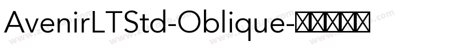 AvenirLTStd-Oblique字体转换