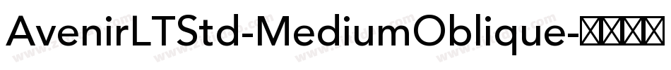 AvenirLTStd-MediumOblique字体转换