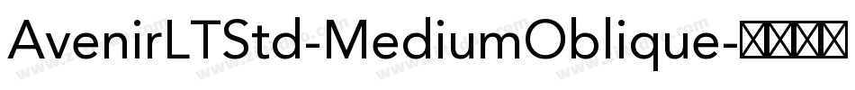 AvenirLTStd-MediumOblique字体转换