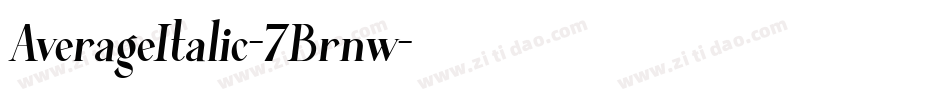 AverageItalic-7Brnw字体转换