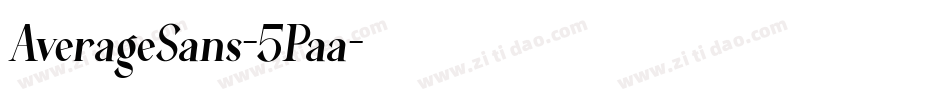 AverageSans-5Paa字体转换