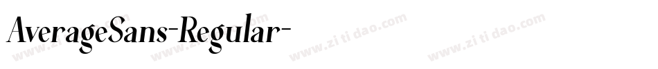 AverageSans-Regular字体转换