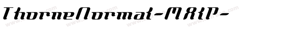 ThorneNormal-MAlP字体转换
