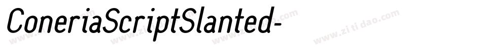 ConeriaScriptSlanted字体转换