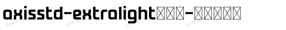 axisstd-extralight生成器字体转换