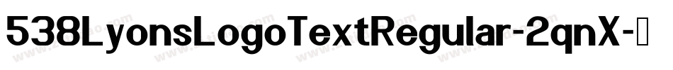 538LyonsLogoTextRegular-2qnX字体转换