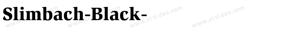 Slimbach-Black字体转换