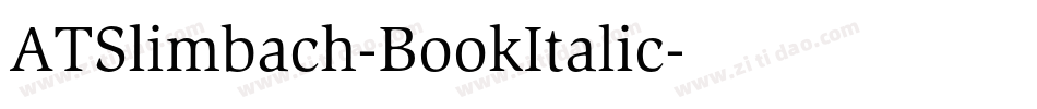ATSlimbach-BookItalic字体转换