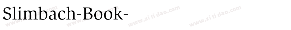 Slimbach-Book字体转换