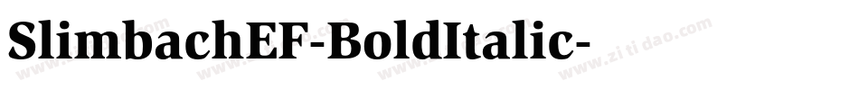 SlimbachEF-BoldItalic字体转换
