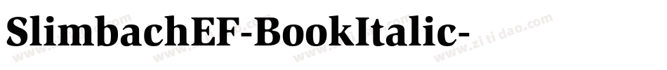 SlimbachEF-BookItalic字体转换