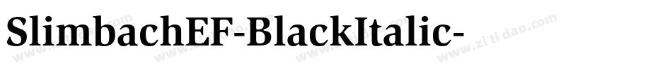 SlimbachEF-BlackItalic字体转换