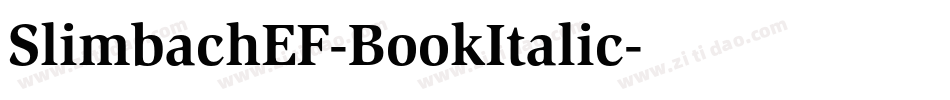 SlimbachEF-BookItalic字体转换