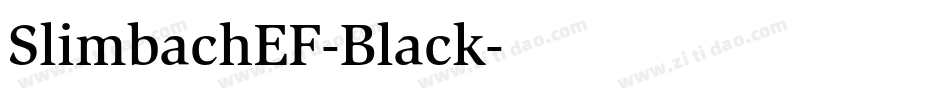SlimbachEF-Black字体转换