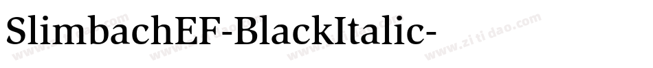 SlimbachEF-BlackItalic字体转换