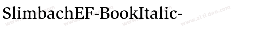 SlimbachEF-BookItalic字体转换