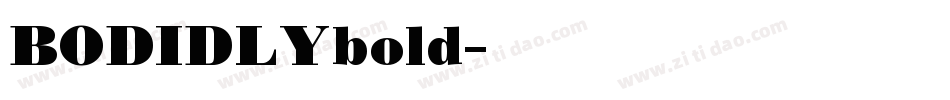 BODIDLYbold字体转换