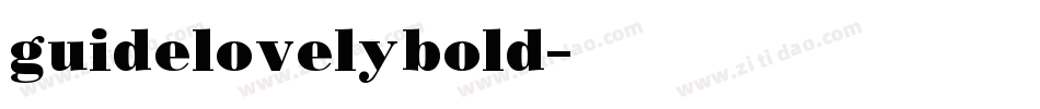 guidelovelybold字体转换