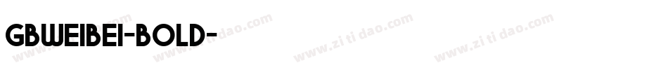 gbweibei-bold字体转换