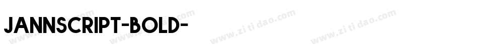 jannscript-bold字体转换