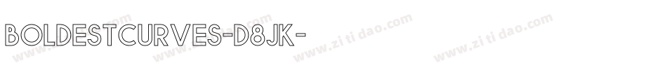 Boldestcurves-d8jK字体转换