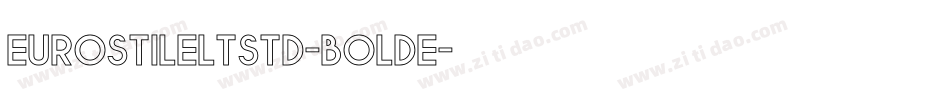 EurostileLTStd-BoldE字体转换
