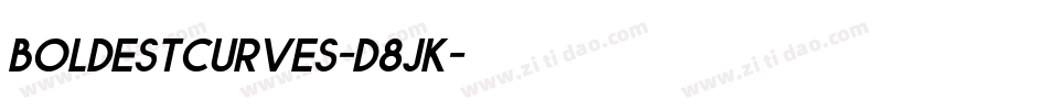 Boldestcurves-d8jK字体转换