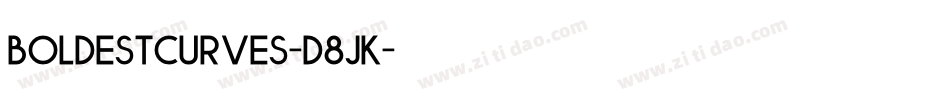 Boldestcurves-d8jK字体转换