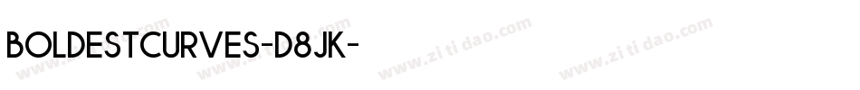 Boldestcurves-d8jK字体转换