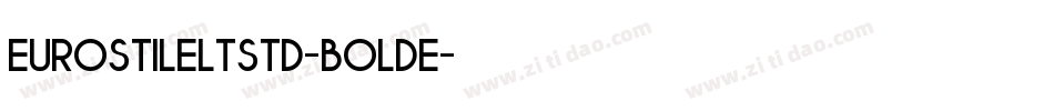 EurostileLTStd-BoldE字体转换