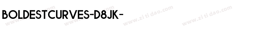 Boldestcurves-d8jK字体转换