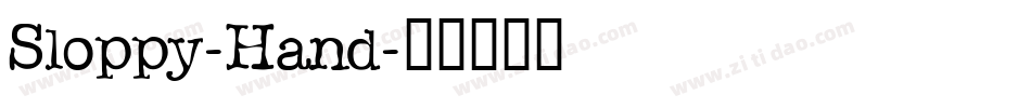Sloppy-Hand字体转换