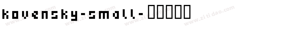 kovensky-small字体转换