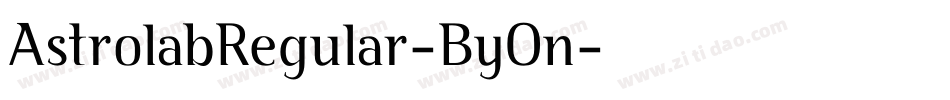 AstrolabRegular-ByOn字体转换