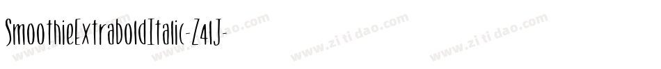 SmoothieExtraboldItalic-Z4lJ字体转换