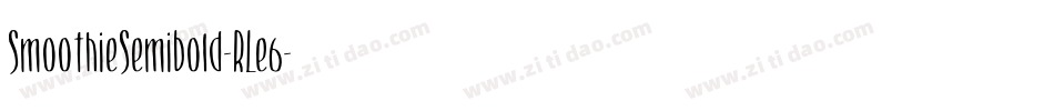 SmoothieSemibold-RLe6字体转换