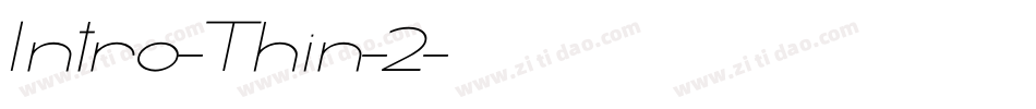 Intro-Thin-2字体转换
