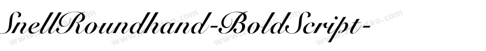 SnellRoundhand-BoldScript字体转换