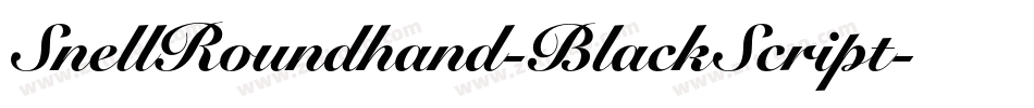 SnellRoundhand-BlackScript字体转换
