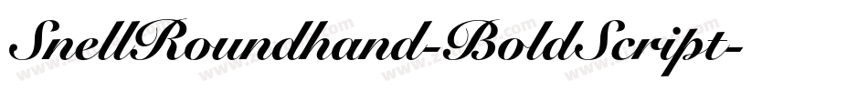 SnellRoundhand-BoldScript字体转换