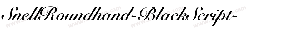 SnellRoundhand-BlackScript字体转换