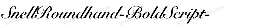 SnellRoundhand-BoldScript字体转换