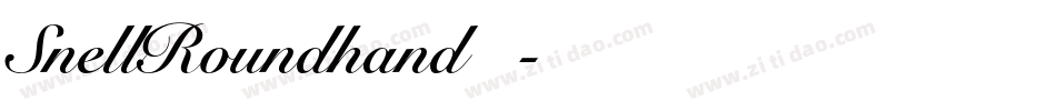 SnellRoundhand手机版字体转换